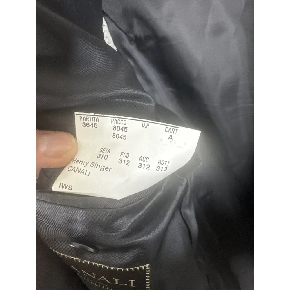 Canali x Henry Singer Gray Wool Blazer Sport Coat‎ Italy EU 52 US 42R